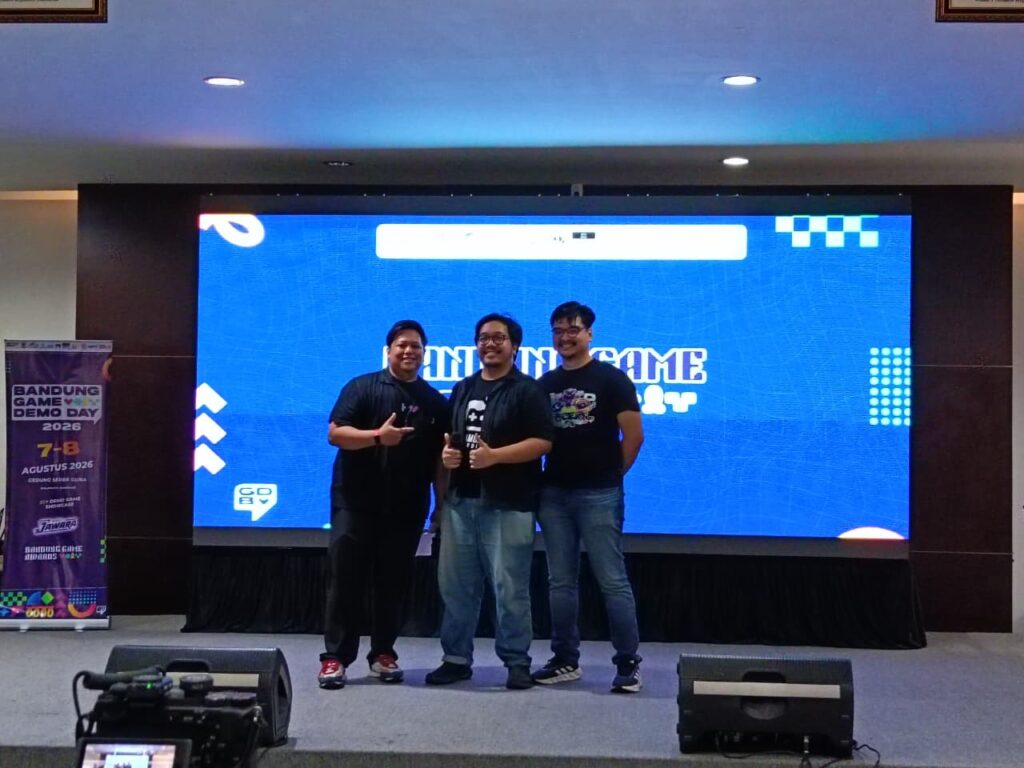 Dito (Game Dev Bandung), Raka (Gambir Studio), Arya (Game Dev Bandung)